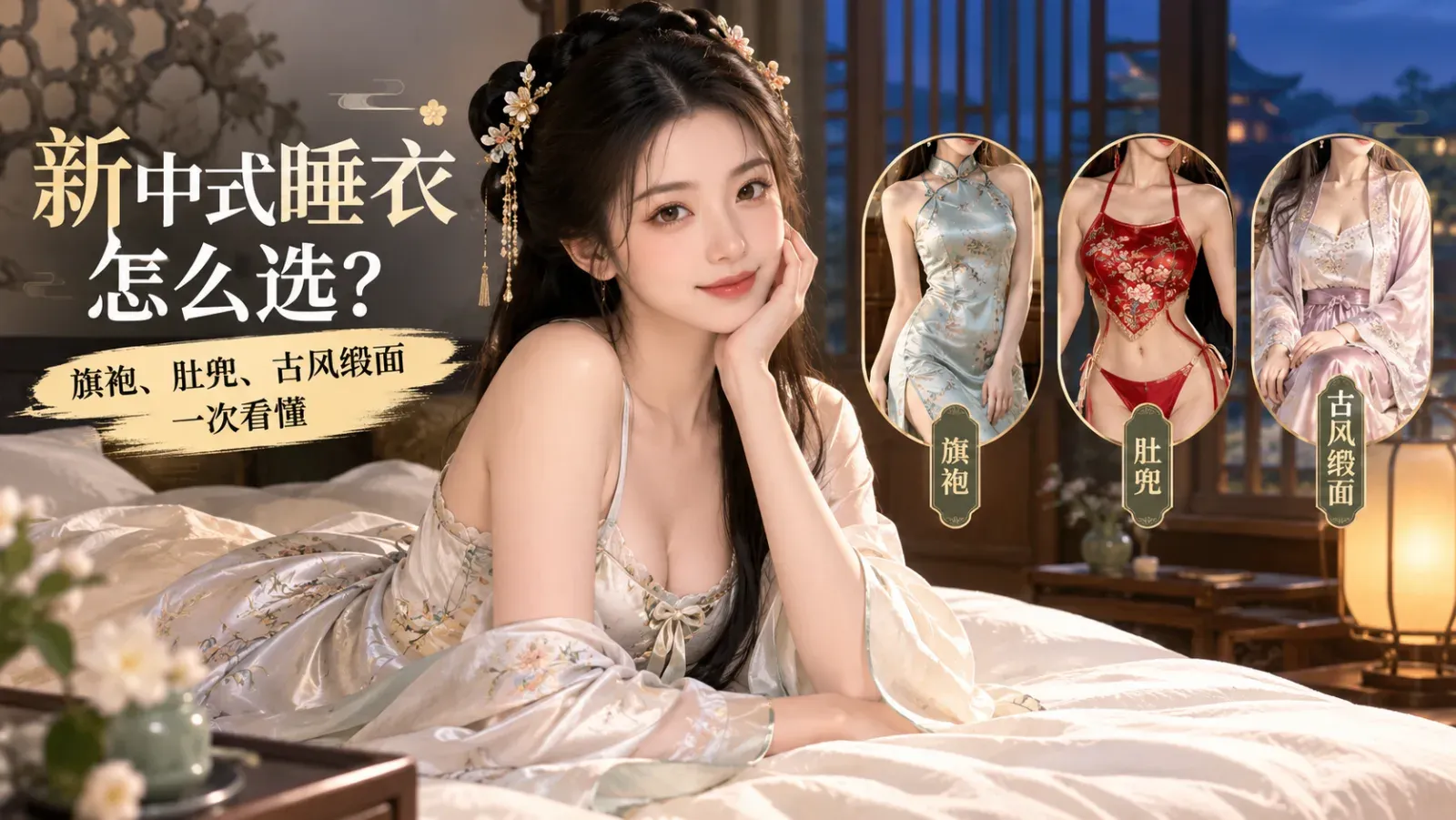 新中式情趣内衣怎么选?旗袍、肚兜、古风缎面一次看懂